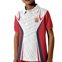 Custom Oceania Football Tahiti Kid Polo Shirt Polynesian Tribal Pattern