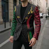 Custom Oceania Football Vanuatu Blazer Polynesian Tribal Pattern