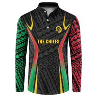 Custom Oceania Football Vanuatu Button Sweatshirt Polynesian Tribal Pattern