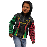 Custom Oceania Football Vanuatu Kid Hoodie Polynesian Tribal Pattern