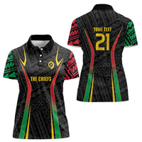 Custom Oceania Football Vanuatu Women Polo Shirt Polynesian Tribal Pattern