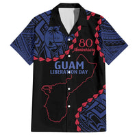 Personalized Guam 80th Anniversary Liberation Day Hawaiian Shirt Guahan Basic Seal LT9 Black - Polynesian Pride