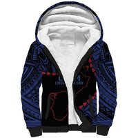 Personalized Guam 80th Anniversary Liberation Day Sherpa Hoodie Guahan Basic Seal LT9 Unisex Black - Polynesian Pride