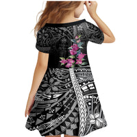 Guahan Puti Tai Nobiu Family Matching Mermaid Dress and Hawaiian Shirt Guam Bougainvillea Flower Art