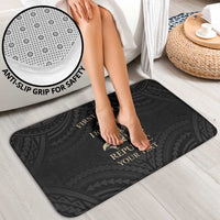 Personalized Haiti First Black Republic Bathroom Set Negre Marron With Map And Flag - Polynesian Pride