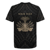 Personalized Haiti First Black Republic Rugby Jersey Negre Marron With Map And Flag