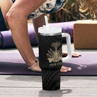 Personalized Haiti First Black Republic Tumbler With Handle Negre Marron With Map And Flag