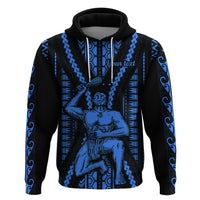 Custom Aotearoa Fathers Day Gift For Dad Hoodie Aroha Ahau Ki A Koe Papa Blue Maori Style Pattern LT9 Pullover Hoodie Blue - Polynesian Pride
