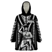 Maori Fathers Day New Zealand Wearable Blanket Hoodie Aroha Ahau Ki A Koe Papa - Black LT9 One Size Black - Polynesian Pride