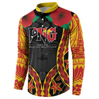 Personalised Papua New Guinea Remembrance Day Button Sweatshirt