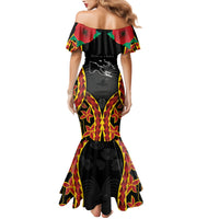 Personalised Papua New Guinea Remembrance Day Family Matching Mermaid Dress and Hawaiian Shirt LT9 - Polynesian Pride