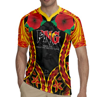 Personalised Papua New Guinea Remembrance Day Rugby Jersey LT9 - Polynesian Pride