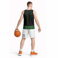New Zealand Maori Kowhaiwhai Basketball Jersey Kakariki Maui and Mangopare LT9 - Polynesian Pride