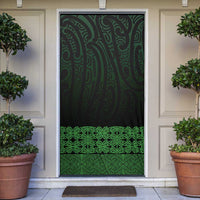 New Zealand Maori Kowhaiwhai Door Cover Kakariki Maui and Mangopare LT9 Green - Polynesian Pride