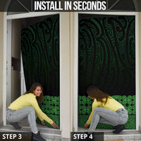 New Zealand Maori Kowhaiwhai Door Cover Kakariki Maui and Mangopare LT9 - Polynesian Pride