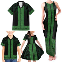 New Zealand Maori Kowhaiwhai Family Matching Tank Maxi Dress and Hawaiian Shirt Kakariki Maui and Mangopare LT9 - Polynesian Pride