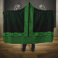 New Zealand Maori Kowhaiwhai Hooded Blanket Kakariki Maui and Mangopare LT9 - Polynesian Pride