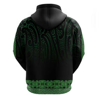 New Zealand Maori Kowhaiwhai Hoodie Kakariki Maui and Mangopare LT9 - Polynesian Pride