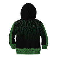 New Zealand Maori Kowhaiwhai Kid Hoodie Kakariki Maui and Mangopare LT9 - Polynesian Pride