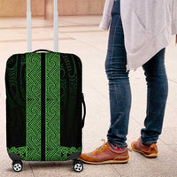New Zealand Maori Kowhaiwhai Luggage Cover Kakariki Maui and Mangopare LT9 Green - Polynesian Pride
