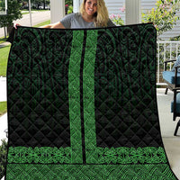 New Zealand Maori Kowhaiwhai Quilt Kakariki Maui and Mangopare LT9 Green - Polynesian Pride