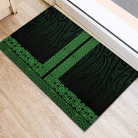 New Zealand Maori Kowhaiwhai Rubber Doormat Kakariki Maui and Mangopare