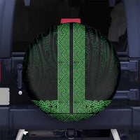 New Zealand Maori Kowhaiwhai Spare Tire Cover Kakariki Maui and Mangopare LT9 No hole Green - Polynesian Pride