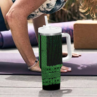 New Zealand Maori Kowhaiwhai Tumbler With Handle Kakariki Maui and Mangopare LT9 - Polynesian Pride