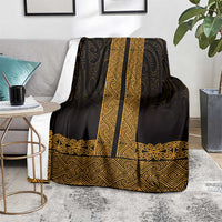 New Zealand Maori Kowhaiwhai Blanket Karaka Maui and Mangopare