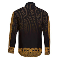 New Zealand Maori Kowhaiwhai Family Matching Off The Shoulder Long Sleeve Dress and Hawaiian Shirt Karaka Maui and Mangopare LT9 - Polynesian Pride