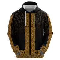 New Zealand Maori Kowhaiwhai Hoodie Karaka Maui and Mangopare LT9 - Polynesian Pride
