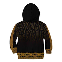 New Zealand Maori Kowhaiwhai Kid Hoodie Karaka Maui and Mangopare LT9 - Polynesian Pride