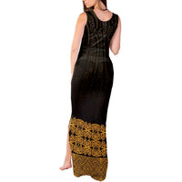 New Zealand Maori Kowhaiwhai Tank Maxi Dress Karaka Maui and Mangopare LT9 - Polynesian Pride