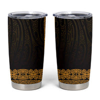New Zealand Maori Kowhaiwhai Tumbler Cup Karaka Maui and Mangopare LT9 Gold - Polynesian Pride