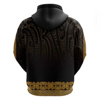 New Zealand Maori Kowhaiwhai Zip Hoodie Karaka Maui and Mangopare LT9 - Polynesian Pride