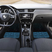 New Zealand Maori Kowhaiwhai Car Mats Kikorangi Maui and Mangopare LT9 Set 2pcs - Front Blue - Polynesian Pride
