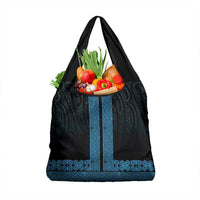 New Zealand Maori Kowhaiwhai Grocery Bag Kikorangi Maui and Mangopare LT9 1-pack One Size Blue - Polynesian Pride