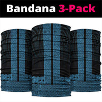 New Zealand Maori Kowhaiwhai Neck Gaiter Kikorangi Maui and Mangopare LT9 package One Size: 25*50cm Blue - Polynesian Pride