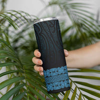 New Zealand Maori Kowhaiwhai Skinny Tumbler Kikorangi Maui and Mangopare LT9 - Polynesian Pride
