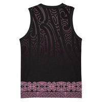 New Zealand Maori Kowhaiwhai Basketball Jersey Mawhero Maui and Mangopare LT9 - Polynesian Pride