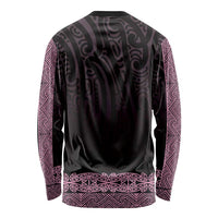 New Zealand Maori Kowhaiwhai Long Sleeve Shirt Mawhero Maui and Mangopare LT9 - Polynesian Pride