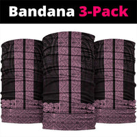 New Zealand Maori Kowhaiwhai Neck Gaiter Mawhero Maui and Mangopare LT9 package One Size: 25*50cm Pink - Polynesian Pride