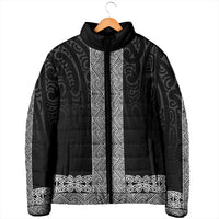 New Zealand Maori Kowhaiwhai Padded Jacket Pango Maui and Mangopare - Polynesian Pride