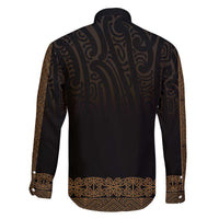 New Zealand Maori Kowhaiwhai Family Matching Off The Shoulder Long Sleeve Dress and Hawaiian Shirt Parauri Maui and Mangopare LT9 - Polynesian Pride