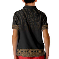 New Zealand Maori Kowhaiwhai Kid Polo Shirt Parauri Maui and Mangopare LT9 - Polynesian Pride
