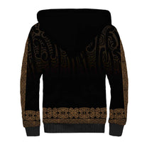 New Zealand Maori Kowhaiwhai Sherpa Hoodie Parauri Maui and Mangopare LT9 - Polynesian Pride