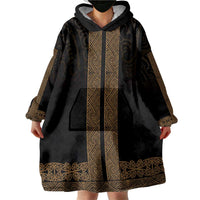 New Zealand Maori Kowhaiwhai Wearable Blanket Hoodie Parauri Maui and Mangopare LT9 - Polynesian Pride