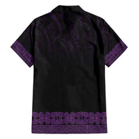 New Zealand Maori Kowhaiwhai Family Matching Short Sleeve Bodycon Dress and Hawaiian Shirt Waiporoporo Maui and Mangopare LT9 - Polynesian Pride