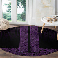 New Zealand Maori Kowhaiwhai Round Carpet Waiporoporo Maui and Mangopare LT9 - Polynesian Pride