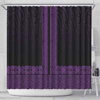 New Zealand Maori Kowhaiwhai Shower Curtain Waiporoporo Maui and Mangopare LT9 - Polynesian Pride